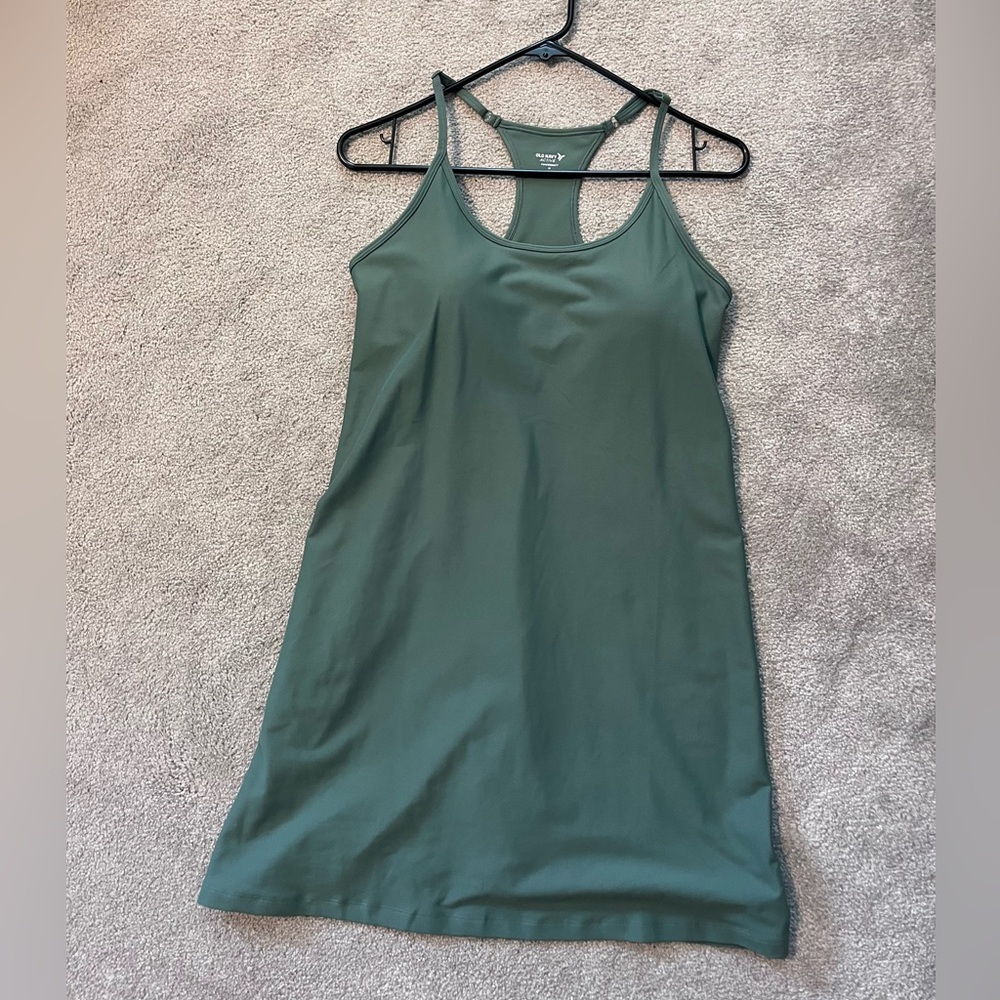 Green Athletic Tank Dress